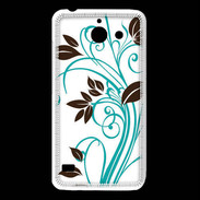 Coque Huawei Y550 motif floral bleu clair