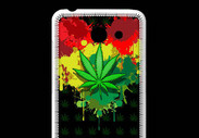 Coque Huawei Y550 Feuille de cannabis et cœur Rasta
