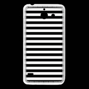 Coque Huawei Y550 rayures noires et blanches