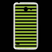 Coque Huawei Y550 rayures noires et vertes