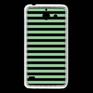 Coque Huawei Y550 rayures vert d'eau et noires