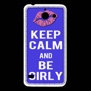 Coque Huawei Y550 Keep Calm Girly Bleu