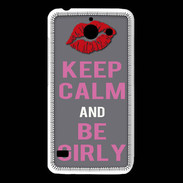 Coque Huawei Y550 Keep Calm Girl Gris