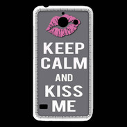 Coque Huawei Y550 Keep Calm Kiss me Gris