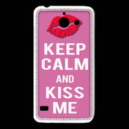 Coque Huawei Y550 Keep Calm Kiss me Rose