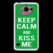 Coque Huawei Y550 Keep Calm Kiss me Vert