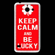 Coque Huawei Y550 Keep Calm Be Lucky Rouge