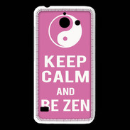 Coque Huawei Y550 Keep Calm Be Zen Rose