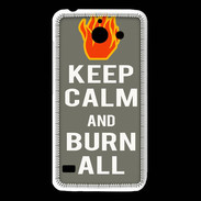 Coque Huawei Y550 Keep Calm Burn Gris