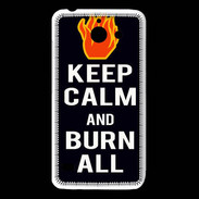 Coque Huawei Y550 Keep Calm Burn Noir