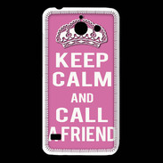 Coque Huawei Y550 Keep Calm Call Rose