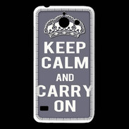 Coque Huawei Y550 Keep Calm Carry on Gris