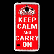 Coque Huawei Y550 Keep Calm Carry on Rouge