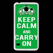 Coque Huawei Y550 Keep Calm Carry on Vert