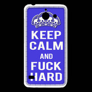 Coque Huawei Y550 Keep Calm Fuck hard bleu