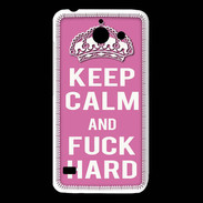 Coque Huawei Y550 Keep Calm Fuck hard Rose