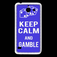 Coque Huawei Y550 Keep Calm Gamble Bleu