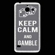 Coque Huawei Y550 Keep Calm Gamble Gris