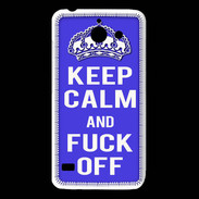 Coque Huawei Y550 Keep Calm Fuck off bleu