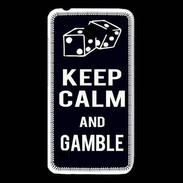 Coque Huawei Y550 Keep Calm Gamble Noir