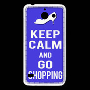 Coque Huawei Y550 Keep Calm Go Shopping Bleu