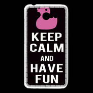 Coque Huawei Y550 Keep Calm Have fun Noir