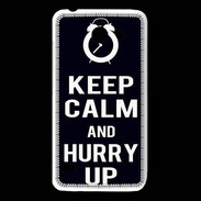 Coque Huawei Y550 Keep Calm Hurry up Noir