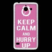 Coque Huawei Y550 Keep Calm Hurry up Rose