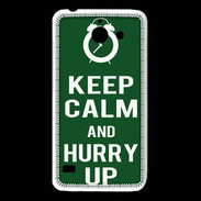 Coque Huawei Y550 Keep Calm Hurry up Vert