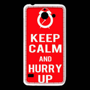 Coque Huawei Y550 Keep Calm Hurry up Rouge