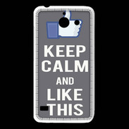 Coque Huawei Y550 Keep Calm Like This Gris