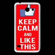 Coque Huawei Y550 Keep Calm Like This Rouge