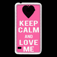 Coque Huawei Y550 Keep Calm Love me Rose