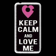 Coque Huawei Y550 Keep Calm Love Noir