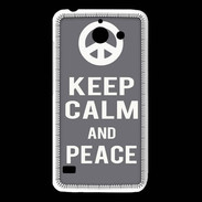 Coque Huawei Y550 Keep Calm Peace Gris
