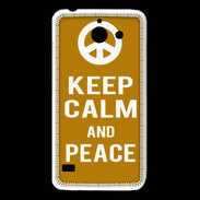 Coque Huawei Y550 Keep Calm Peace Orange