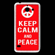Coque Huawei Y550 Keep Calm Peace Rouge