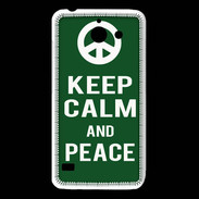 Coque Huawei Y550 Keep Calm Peace Vert