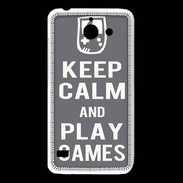 Coque Huawei Y550 Keep Calm Play games Gris