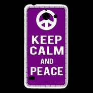 Coque Huawei Y550 Keep Calm Peace Violet