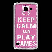 Coque Huawei Y550 Keep Calm Play games Rose