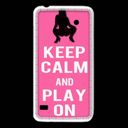 Coque Huawei Y550 Keep Calm Play on Rose