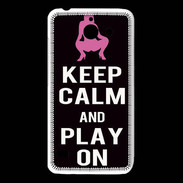 Coque Huawei Y550 Keep Calm Play on Noir