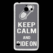 Coque Huawei Y550 Keep Calm Ride on Gris