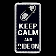 Coque Huawei Y550 Keep Calm Ride on Noir