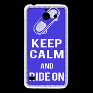 Coque Huawei Y550 Keep Calm Ride on Bleu