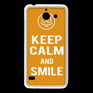Coque Huawei Y550 Keep Calm Smile Orange