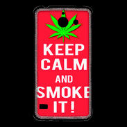 Coque Huawei Y550 Keep Calm Smoke Rouge