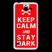Coque Huawei Y550 Keep Calm Stay dark Rouge