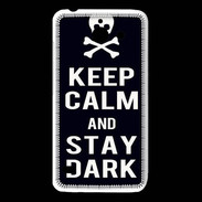 Coque Huawei Y550 Keep Calm Stay dark Noir